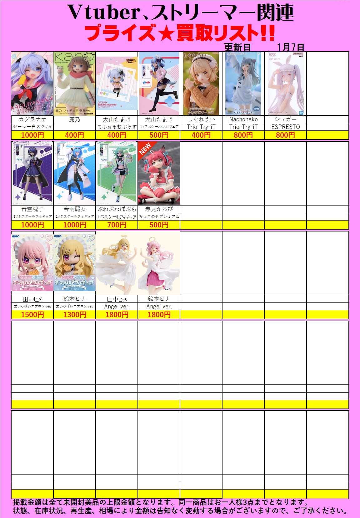 美少女プライズフィギュア 買取